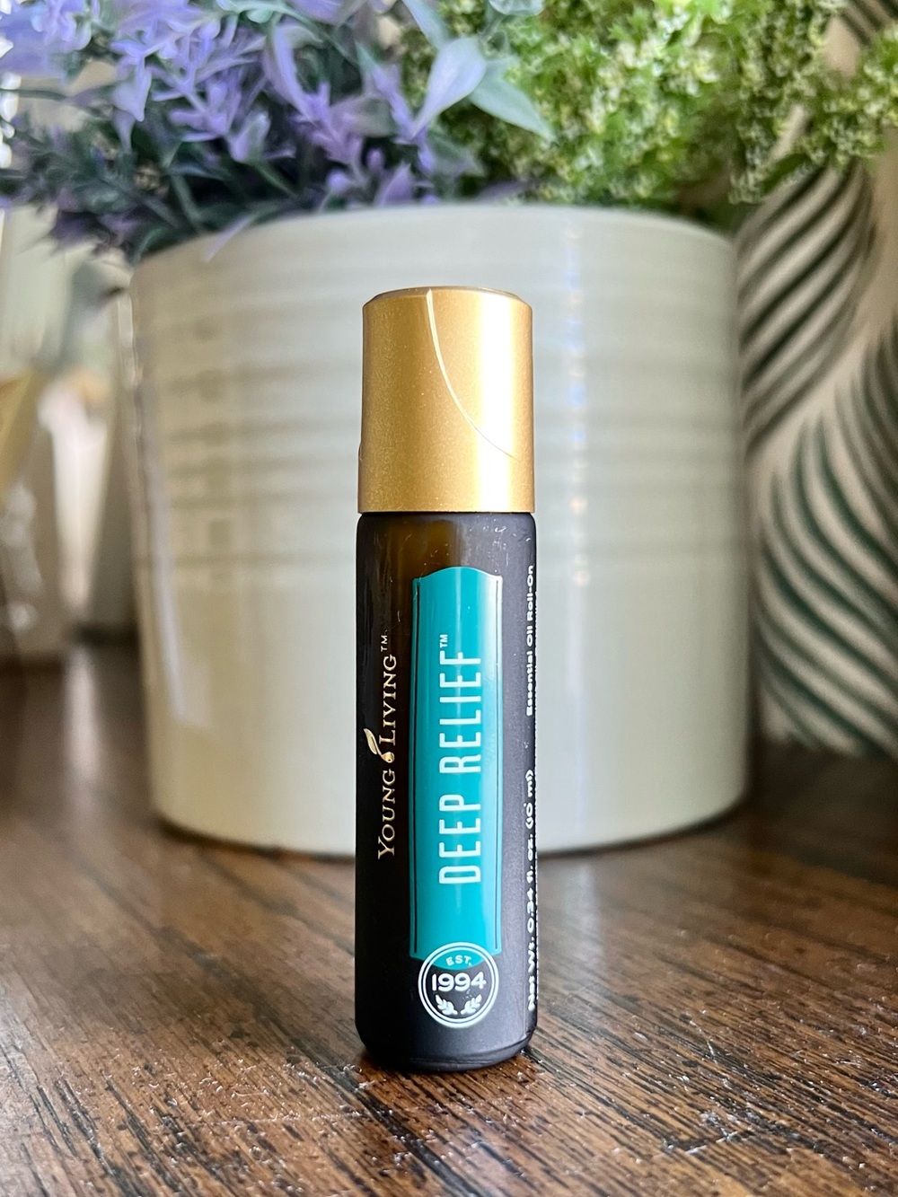 Young Living Deep Relief Roller – Teal and Gold